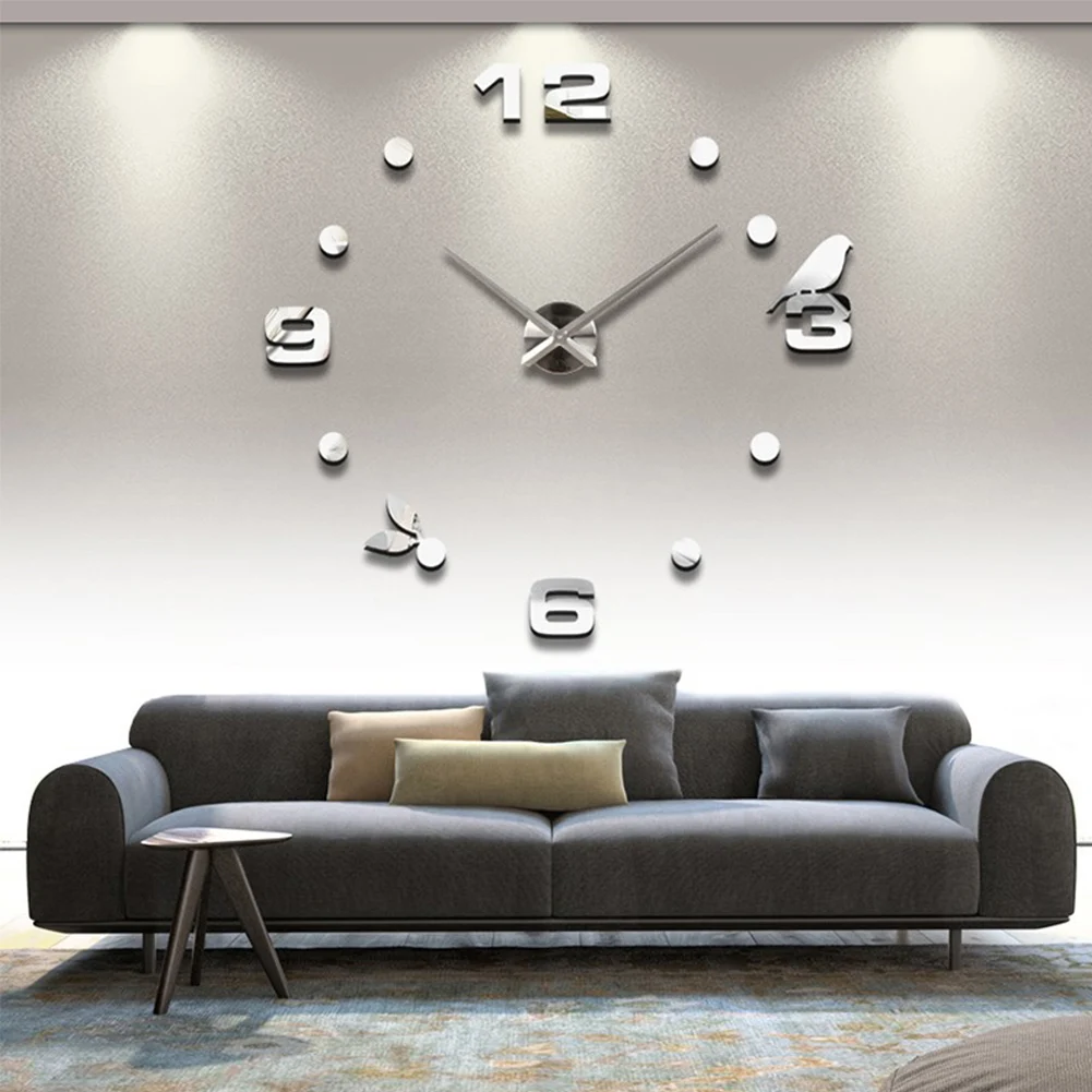 

New 3D Acrylic Wall Clock DIY Digital Wall Clock Bird Wall Clock Decoration Drop Shipping