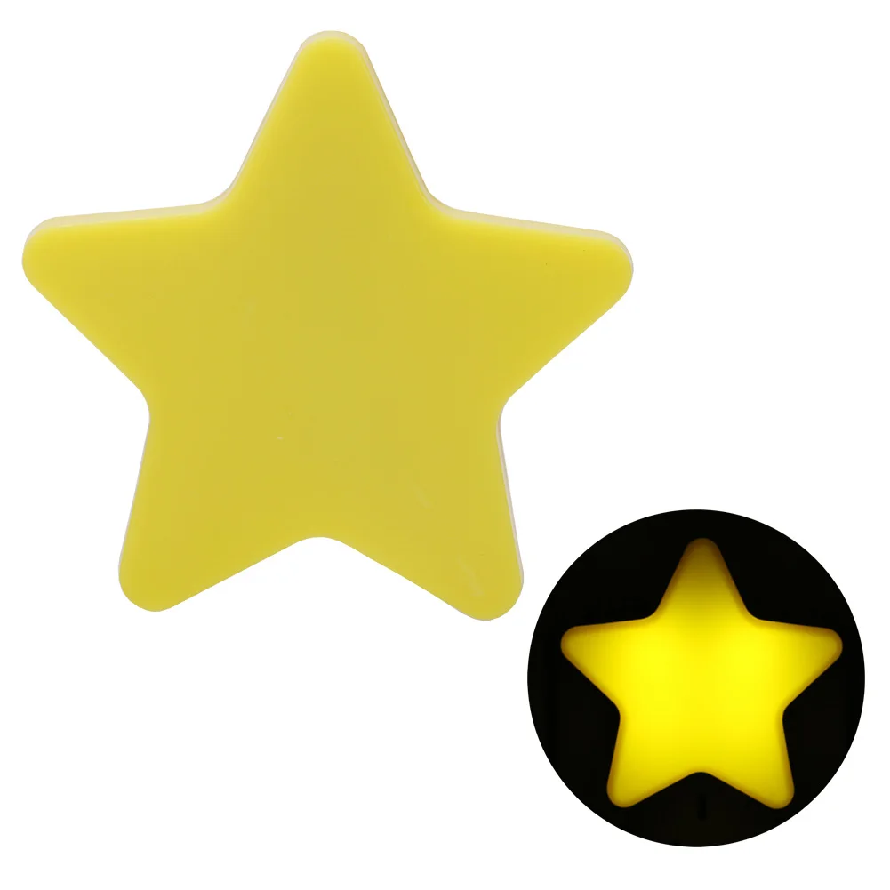 ЕС/США Plug ночник детский Детская лампа спальный свет сенсор управление мини светодио дный звезда светодиодный ночник гнездо для детская спальня ночники светильник - Испускаемый цвет: Yellow
