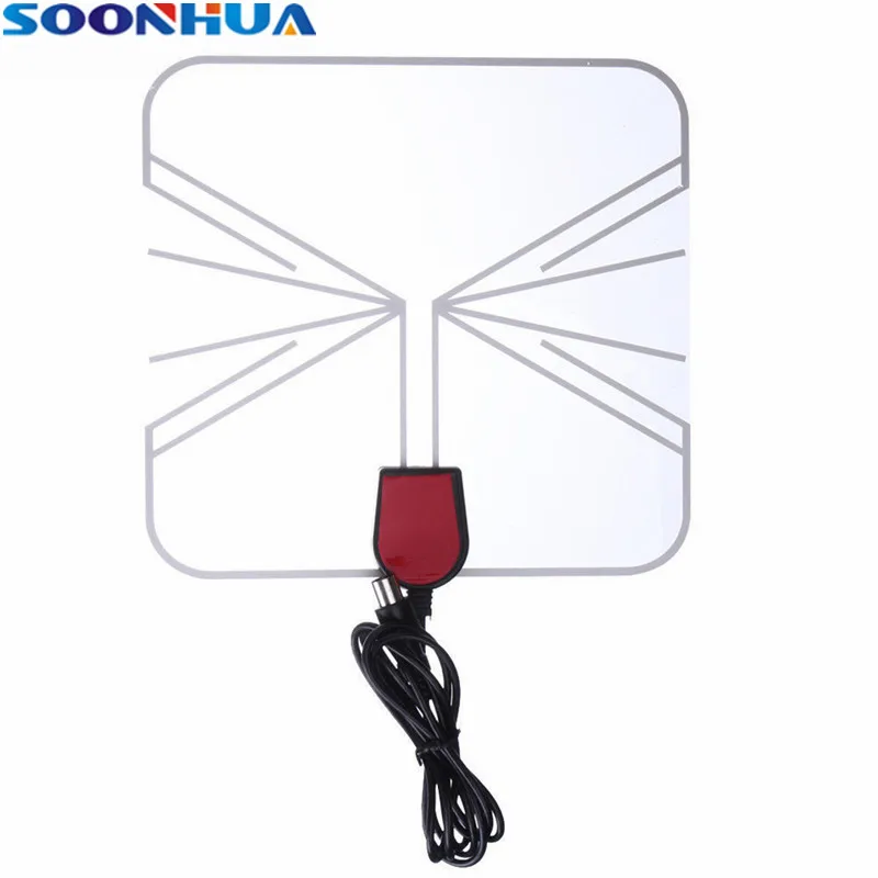 

SOONHUA USB Indoor Digital TV Antenna 50-100 Miles Range Signal Receiver Amplifier High Gain For HDTV DTV Box Transparent Design