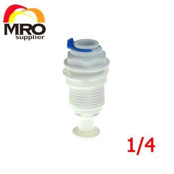 

2Pcs 1/4" Tube RO Water Straight Bulkhead Fittings Quick Connector RO Water System ST016 A