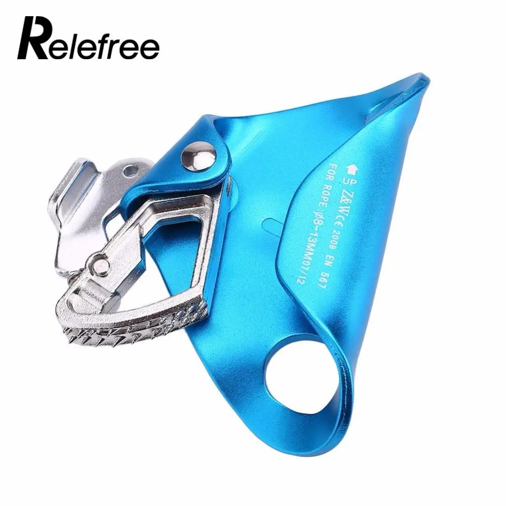 Hot 4KN Aluminum Alloy Left Hand Ascender for 8mm-12mm Rope Rock Rappelling Climbing Caving Ascent Rescue Gear Equipment