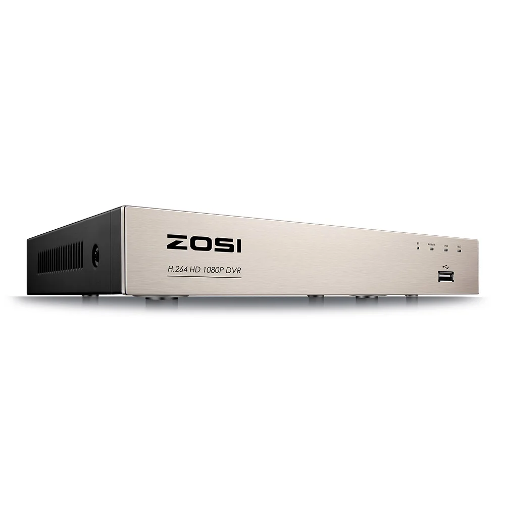  ZOSI 1080P 2.0MP 8CH High Definition Hybrid 4-in-1 HD TVI DVR HDMI Network P2P Free Mobile App for 