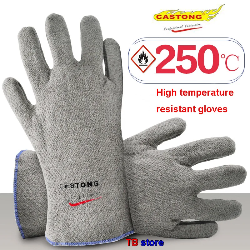 CASTONG 250 degrees High temperature resistant gloves Comfortable Breathable Anti scalding