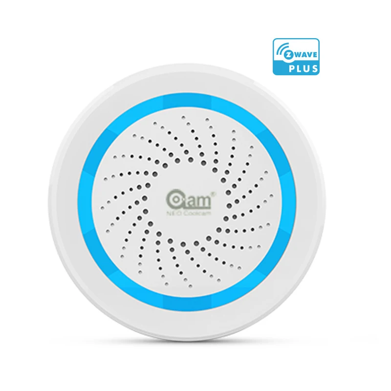 Z-wave Plus Audible Alarm Siren Wireless Home Automation Battery-Powered Can Be Charged with USB ZWave Siren Alarm Sensor Z-wave Plus Audible Alarm Siren Wireless Home Automation Battery-Powered Can Be Charged with USB ZWave Siren Alarm Sensor