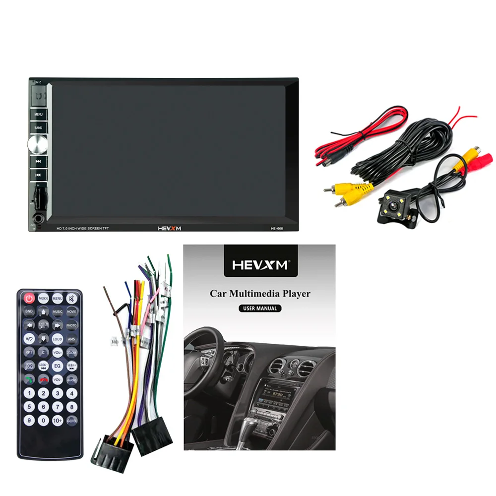 AOSHIKE Bluetooth Автомобильный мультимедийный плеер 7 дюймов 2 Din MP5 MP4 SD TF карта машина с