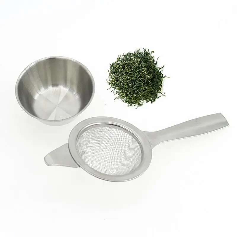 

High Quality Tea Strainer Kitchen Tool Long Handle Tea Filter Hanging Mini Stainless Steel