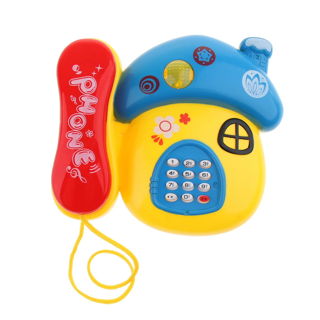 Music Mushroom Telephone Toy for 12-36 Month Baby Boy Girl Kids-Best Christmas Birthday Gift