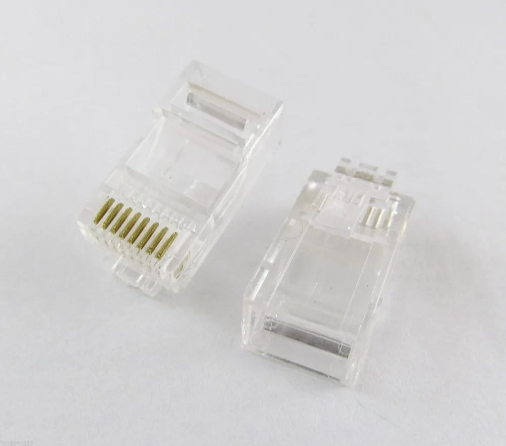 

10pcs RJ45 RJ-45 Network Cable Modular Plug Ethernet CAT5 CAT5E 8P8C Gold Plated Connector End