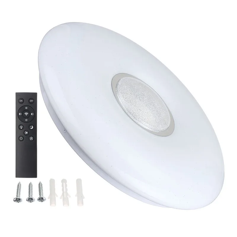  Smuxi AC180-240V LED Ceiling Down Light Fixture Dimmable Lamp With Remote Control and Crystal Sand  - 33023310736