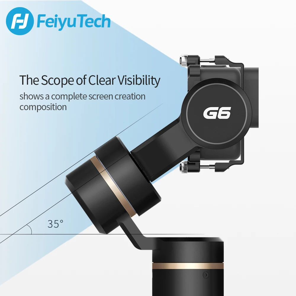 FeiyuTech Feiyu G6 3-осевой портативный монопод с шарнирным замком Gopro экшн Камера стабилизатор OLED Экран для экшн-Камеры Gopro Hero 6 5 sony RX0