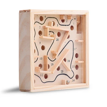 

Mini Wooden Labyrinth Board Game Ball In Maze Puzzle Handcrafted Toys New Children Educational Toys Antistress Toy