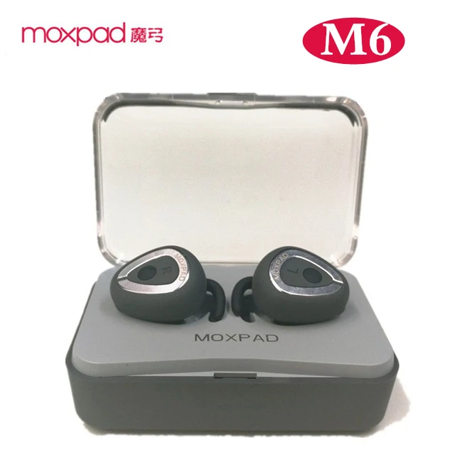 

2017 Newest! Moxpad M6 Wireless Earphones Separating Earbud Bluetooth 4.1 TWS Earphones Stereo Music Headsets with Charge Case