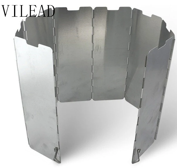 

Foldable 8 Plates Aluminum Windscreen Wind Deflector Camping Stove Windshield Cookout Windbreak Outdoor Stove Travel Kits
