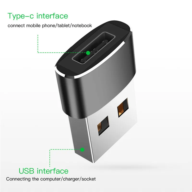 Тип C адаптер USB C женский к USB2.0 мужской конвертер тип-c OTG кабель для samsung Galaxy s8 s9 huawei P20