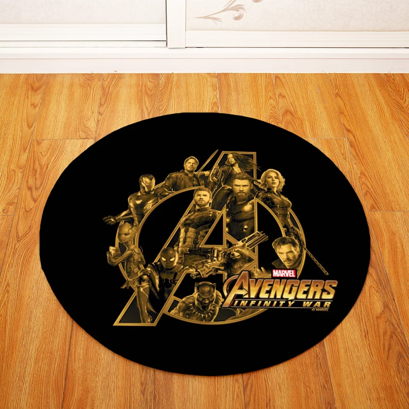  High Quality Fashion Marvel Round Chair/Table Desk Mat Living Room Bedroom Area Rug Decorative Carp