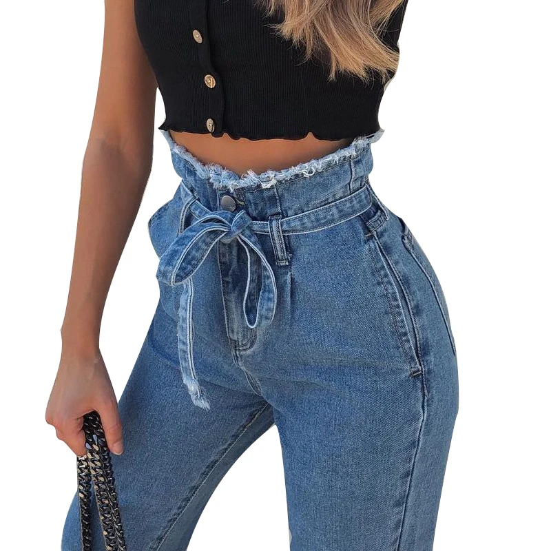 Betikama Sex Fashion High Waist Black Jeans Femme Pantalones Mujer 