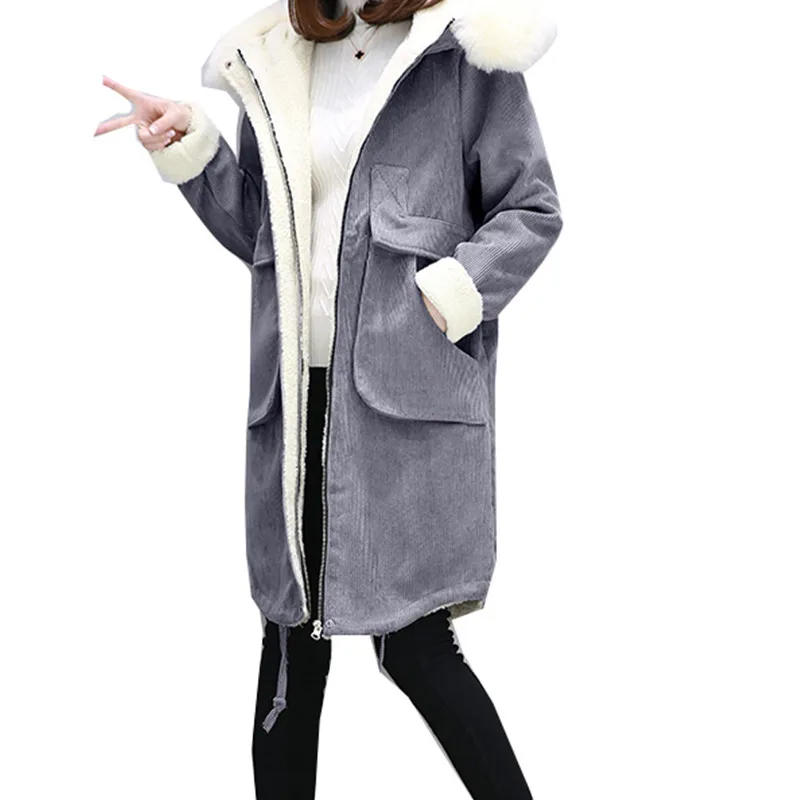 Lady Butterfly Print Belt Slim Parka Outwear Winter Down Cotton Long Coat Jacket