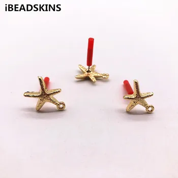 

New arrival! 16X13mm 100pcs zinc alloy starfish-shape Stud earring/earrings accessories/Earring parts/hand Made for Jewelry DIY