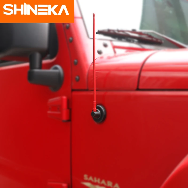 Антенны SHINEKA для Jeep Wrangler JL аксессуары-2007 JK 17 см 33 см универсальная запасная металлическая радиоантенна для Wrangler