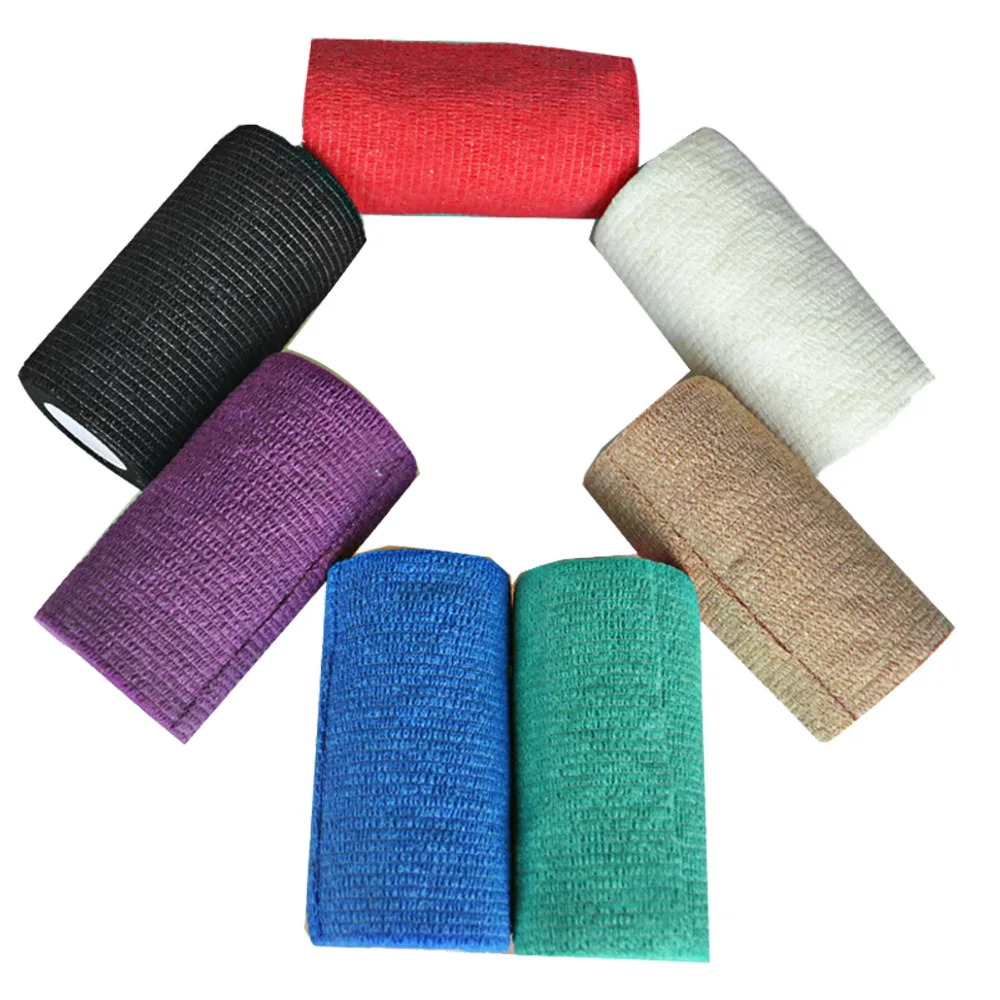 1pc 10cm High Quality Non Woven Elastic Cohesive Self Adhesive Bandage Wrap Tape Sports Protection For Emergency Wound Treatment