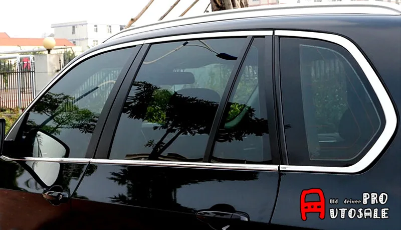 Для BMW X5 E70 2008 2009 2010 2011 2012 2013 Нержавеющая внешняя крышка оконного порога аксессуары