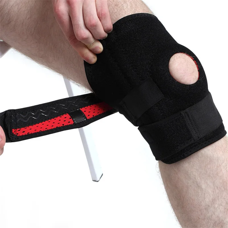 

New Breathable Meniscus Knee Protector Pads Adjustable Patella Rubber Knee Pads Hiking Running Basketball Safety Guard Strap