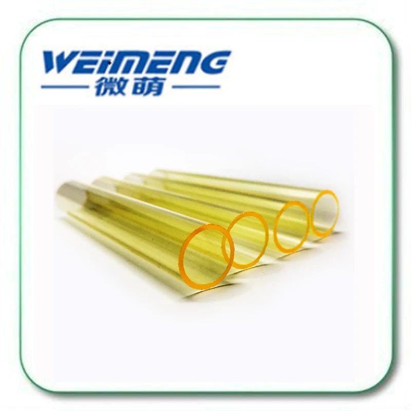 

Weimeng brand 12*72mm Filtered quartz glass tube / laser tube / yellow tube filter tube factory directly with favorable price