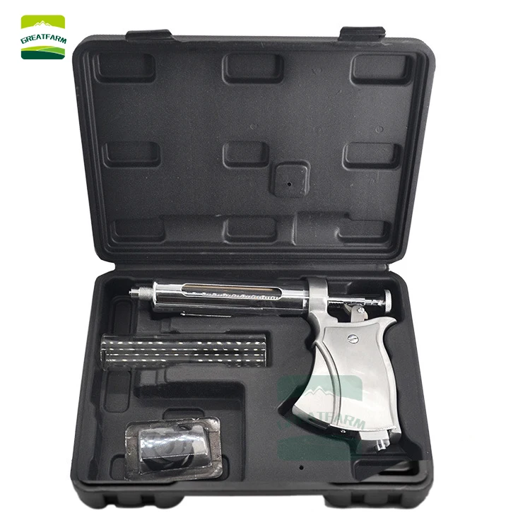 

Adjustable animal semi automatic Chicken metal 50ml continuous vaccine horse sheep cattle pig veterinary Insemination equipment