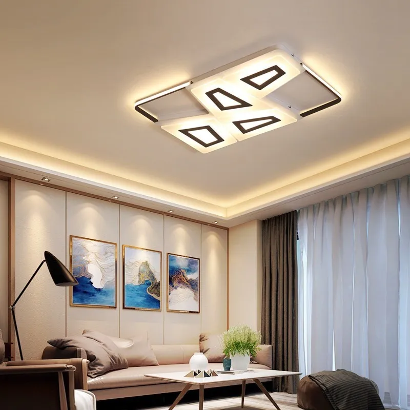 

Rectangle LED Ceiling Lights Ironware Acrylic ceiling light Bedroom Living Room Dining Room Ceiling Lamp Home Lighting Fixtures