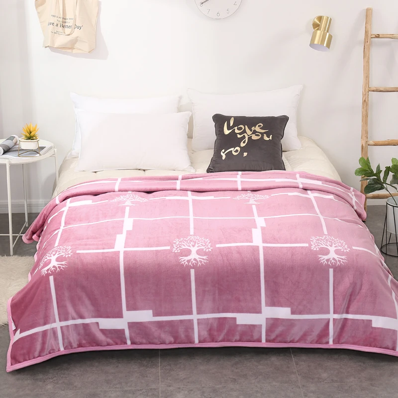 

Square Thickened quality plush bedspread blanket 200x230cm High Density Super Soft Flannel Blanket for the sofa/Bed/Ca