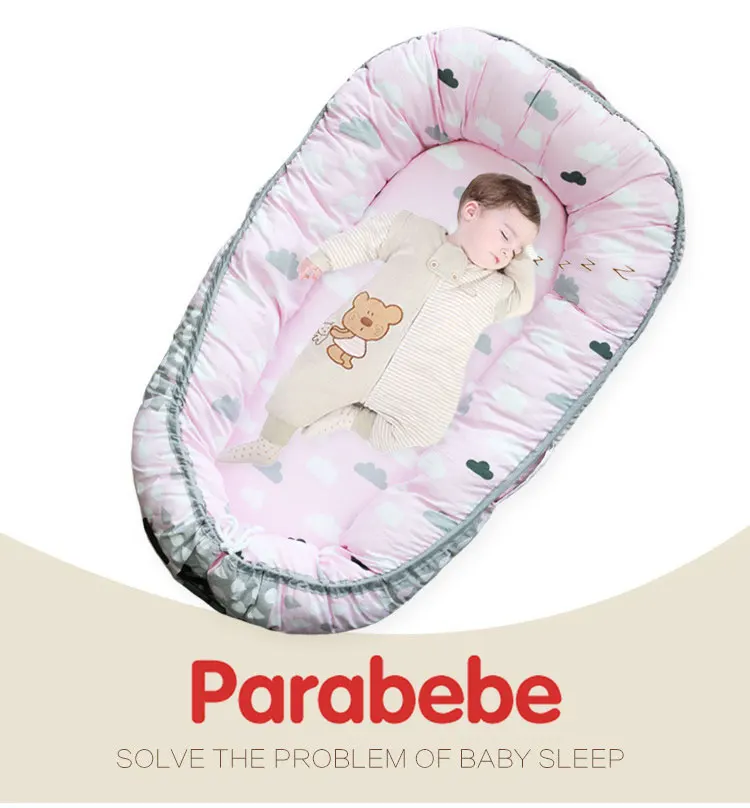 850 г детская кроватка бампер 80 см Длина путешествия кровать для детей детская кровать дети хлопок Колыбель для новорожденных люльки