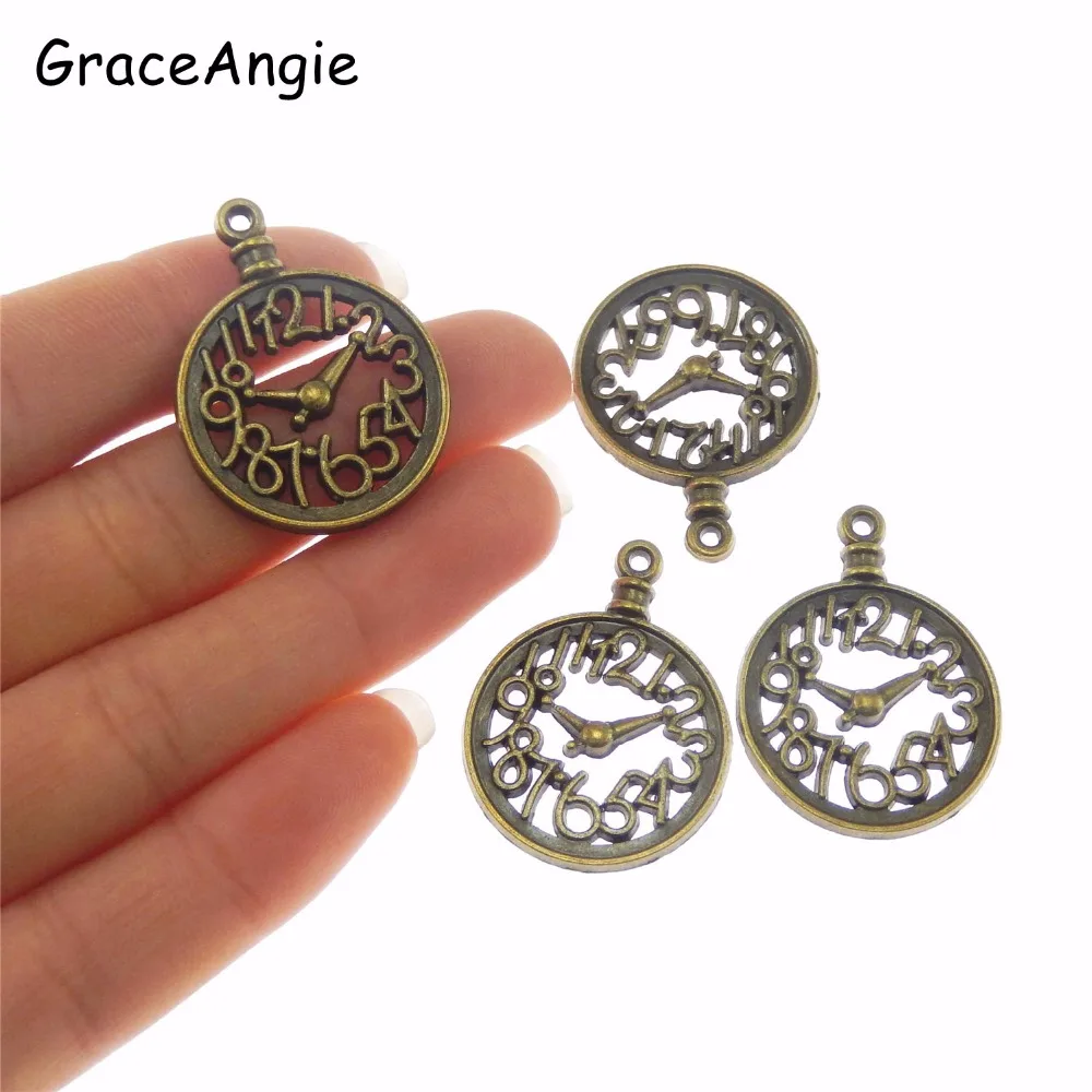 

10pcs Vintage Hollow Clock Charms Jewelry Findings Earrings Necklace Charms Accessories DIY Bohemia Jewelry Making Retro Crafts