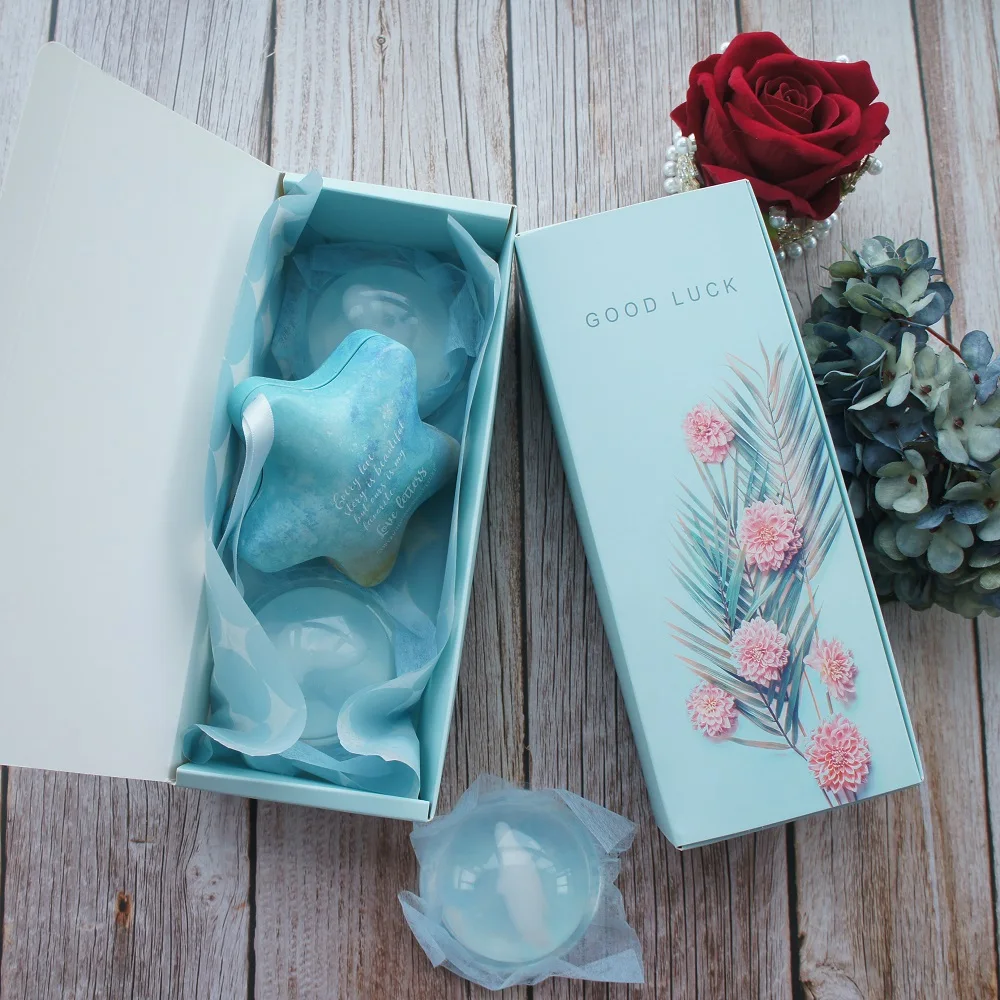 

22.5*9*6cm 10pcs blue flower Palm leaves design Paper Box cookie Chocolate soap candle wedding Birthday Party DIY Gifts Pack