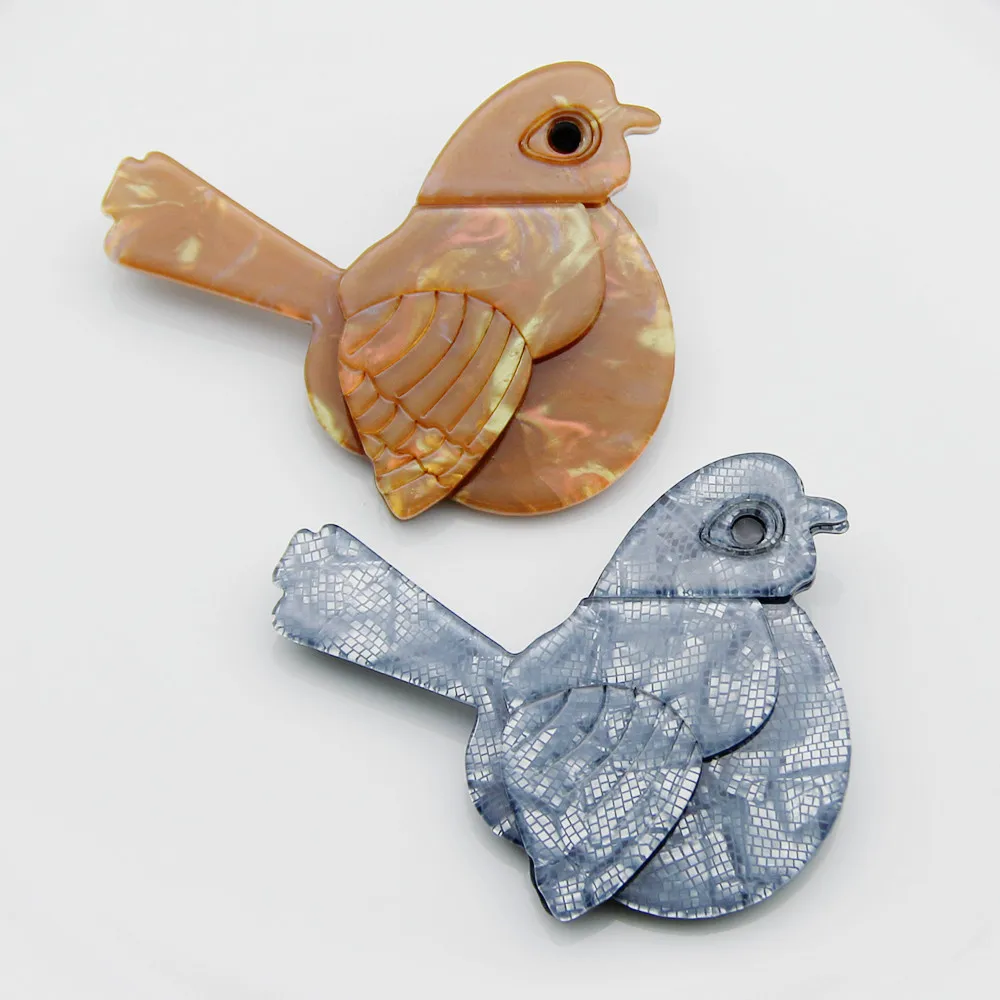 FishSheep Новые Акриловые Броши Булавки для птиц женские животные стиль красочная Смола Magpie большие птицы брошь корсаж клипсы подарки