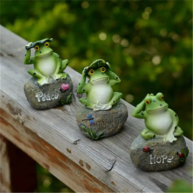 NICEXMAS Adornos de Jard/ín de Hadas en Miniatura Animales de Rana de Hierro Estatua para Casa de Mu/ñecas Paisaje Maceta Decoraci/ón del Hogar Regalo Estatuilla Coleccionable Bonsai
