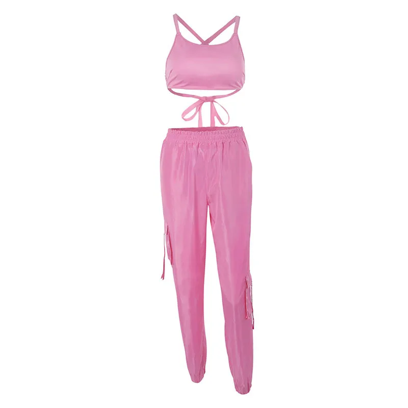bright pink tracksuit
