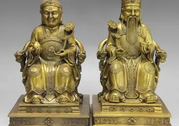 

China Folk Pure Brass Copper Seat Tu Depo Tu JI Cong Earth Of God Mother Buddha