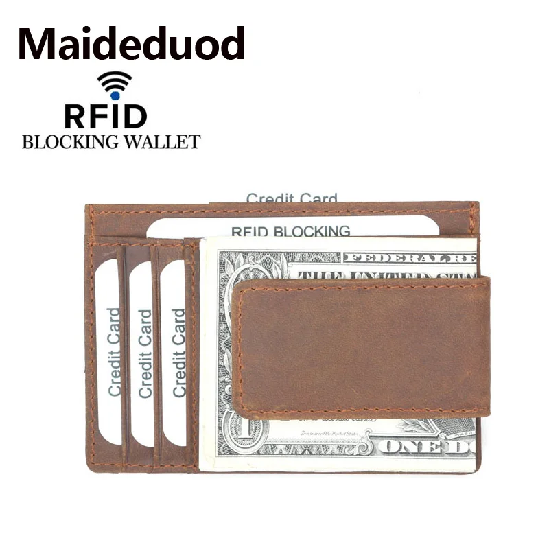 

Maideduod Genuine Leather Wallet Credit Cart Wallet Mini slim Wallet Card & id holders man women business credit card holder