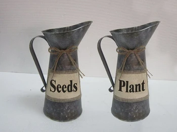 

Retro deocr Flower Drum Home decor flower pots planters iron flower vase Wrought Iron Flower Pot Restoring Ancient Ways