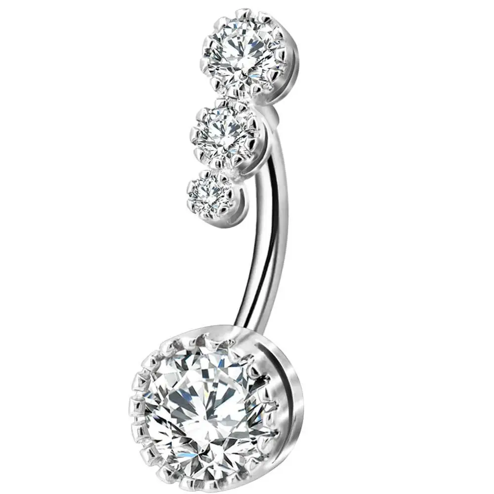 Body Piercing enchufe falso Negro Cz