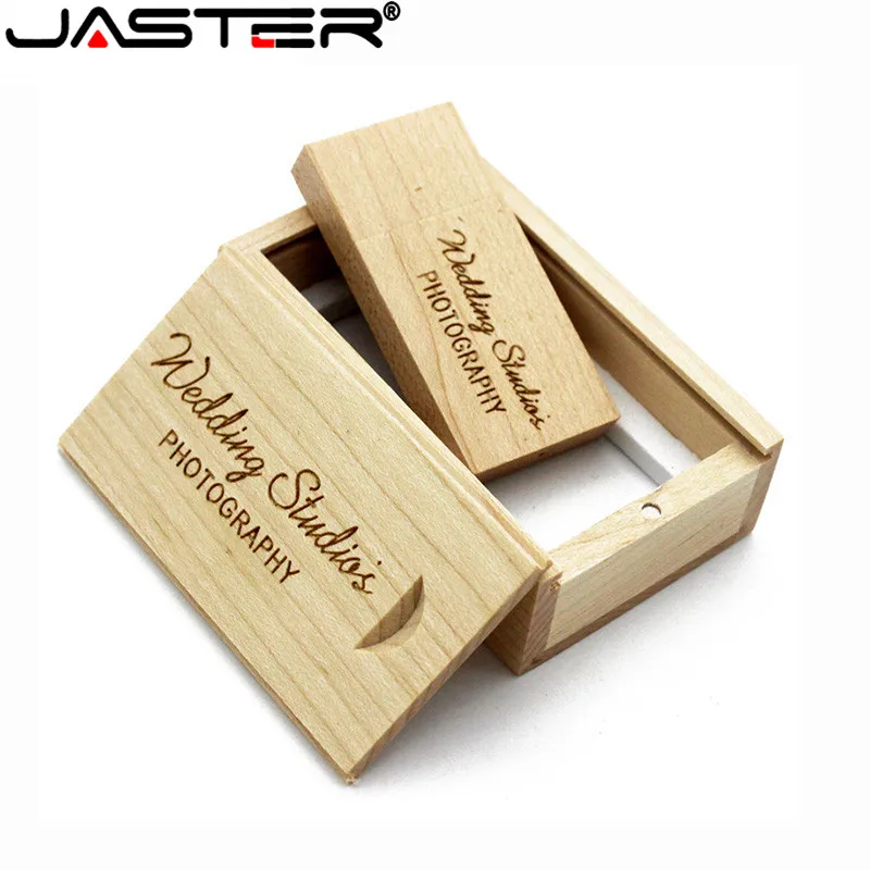 JASTER деревянные usb 2 0 флеш накопитель + деревянная Подарочная коробка 4 ГБ 8 16 32 64 Гб