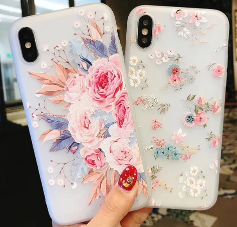

Flower Silicon Phone Case For iPhone 7 8 Plus Rose Floral Leaves Cases For iPhone X 8 7 6 6S Plus 5 5S SE Soft TPU Cover