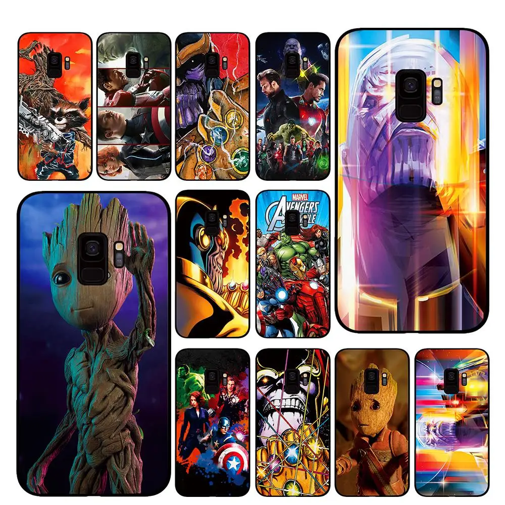 Танос Грут для MarveL Мстители черный чехол ТПУ для samsung Galaxy S10 S10E S8 Plus S6 S7 Edge S9 S10e PlusNote 8 9