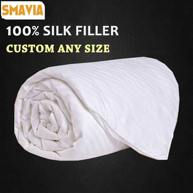 Smavia winter zomer zijden dekbed dekbed quilt 100 moerbei zijde ... Zijdendekbed