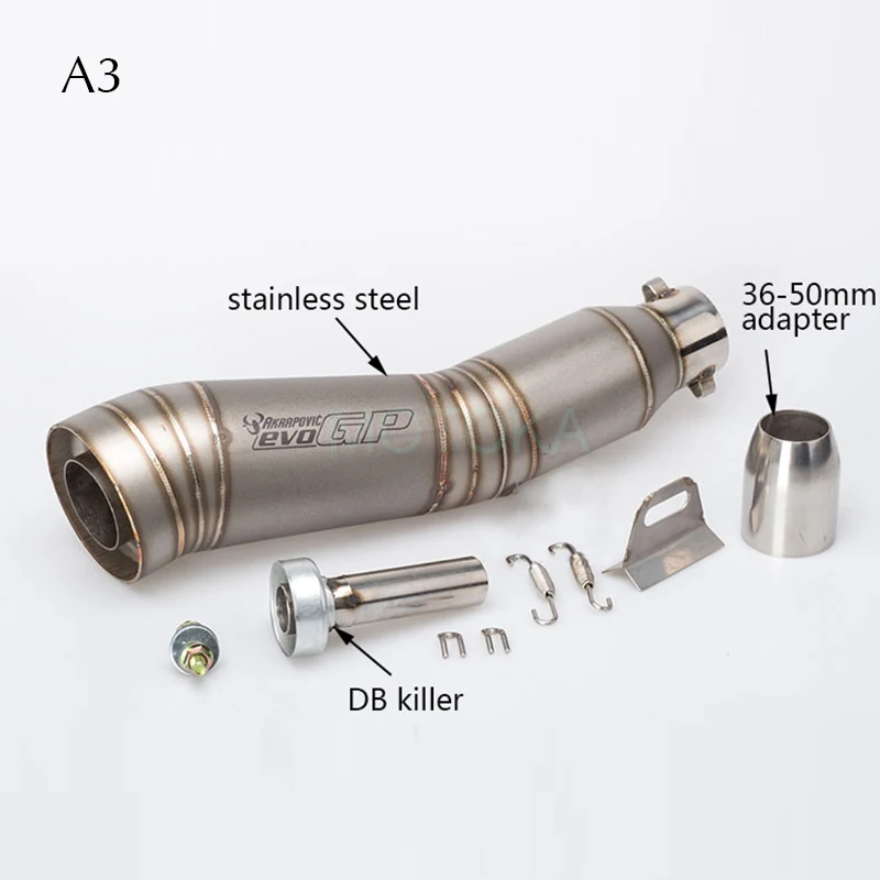 Silenciador Universal de Escape de motocicleta Ninja250 CB400 Akrapovic Racing Sistema completo láser Leovince HP GP tubo de Escape tubo S