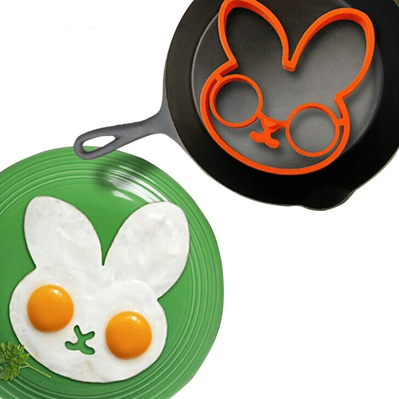 New Rabbit Silicone Egg Omelet Mold Creative Fried Egg Mould Ring Fry