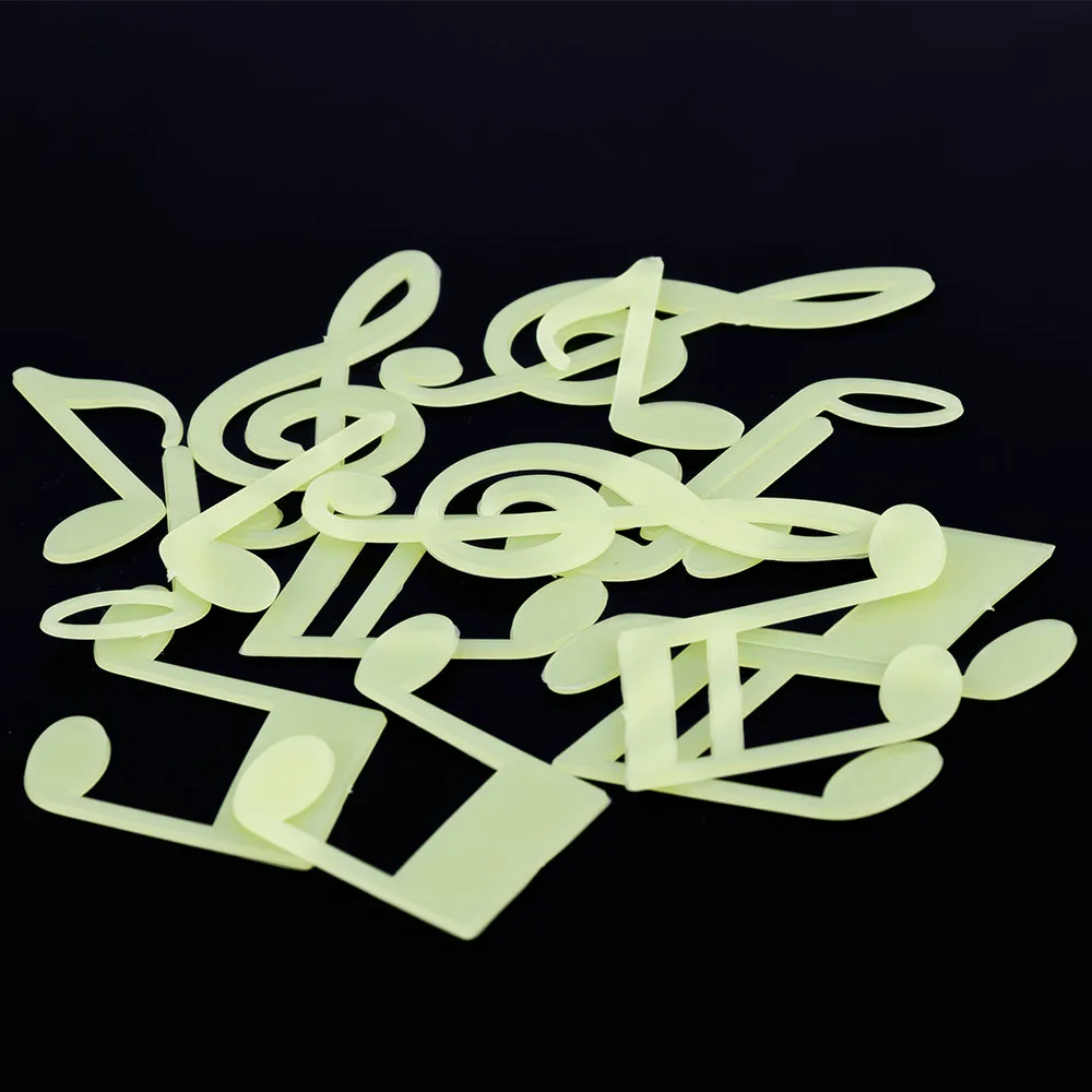 

15pcs/set Stickers Mini Musical Note Luminous Wall Stickers Glow Dark Stars Stickers Kid's Bedroom Room Home Wall Decor