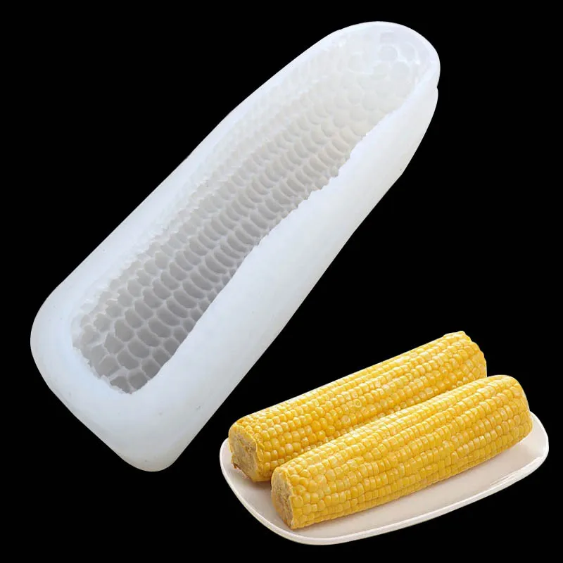 

Corn Design Soap Molds DIY 3D Silicone Mousse Cake Mold Corn Shape Ice Cream Baking Mold Food-grade Silicone Fondant Mold 9318