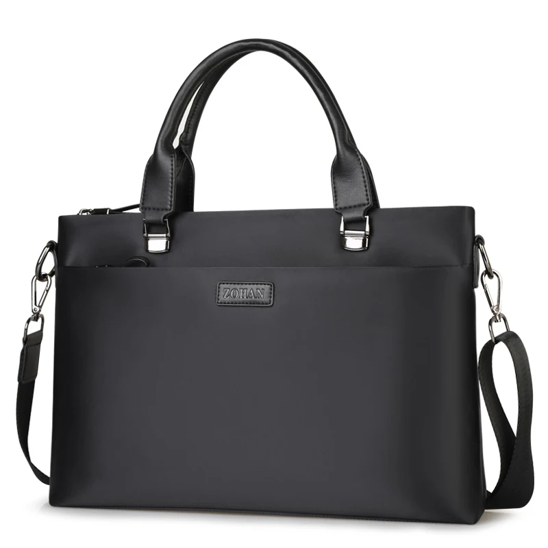 Mens Oxford Briefcase 14 Inch Laptop Briefcase Bag Black Tote Handbag