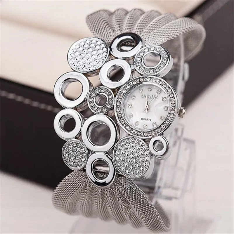 Fashion Women Watches Lady Diamond Bracelet Watch Mirror Luxury Quartz Watch Wrist Watch Relogio Feminino #2AP27 (3)